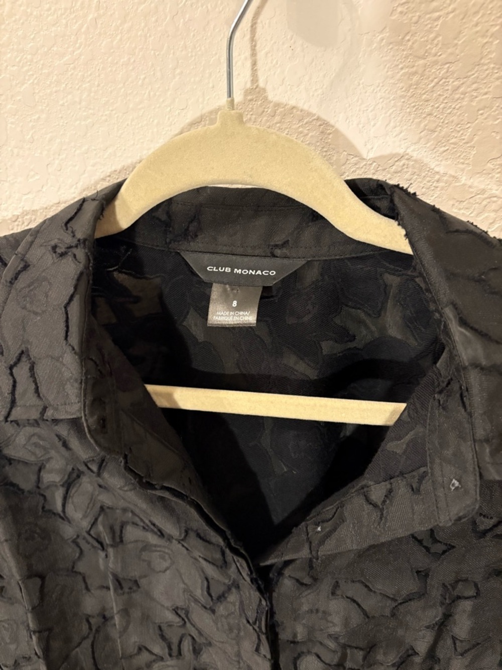 Club Monaco Patterned Sculptural Sleeve Dress - Picture 4 of 6